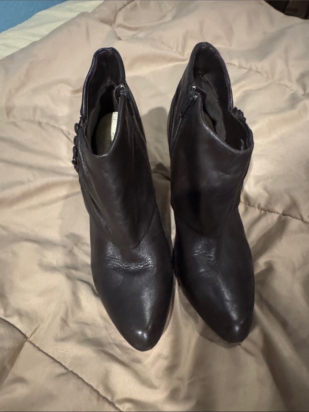 Saks Fifth Avenue Brown Pointed Toe Ankle Booties